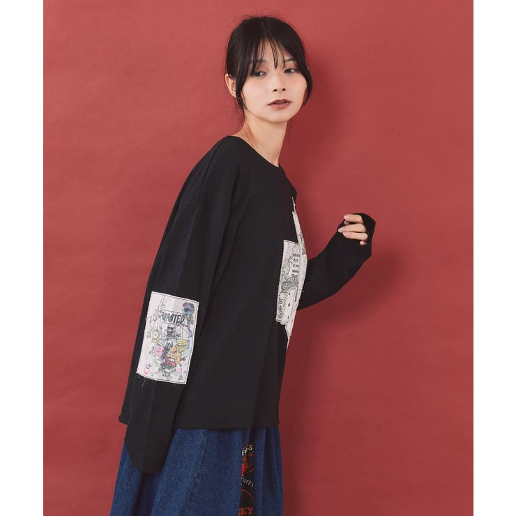 ワッペン風アップリケ刺繍Tシャツ | ScoLar | 詳細画像3 