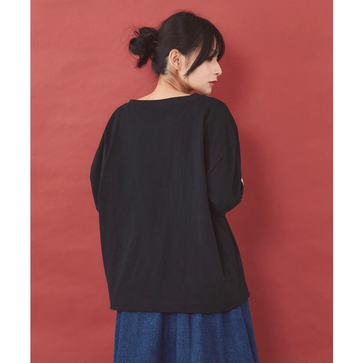 ワッペン風アップリケ刺繍Tシャツ | ScoLar | 詳細画像4 