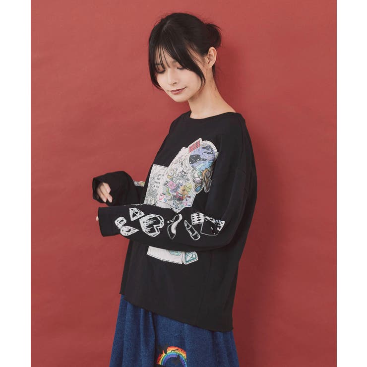 ワッペン風アップリケ刺繍Tシャツ | ScoLar | 詳細画像5 