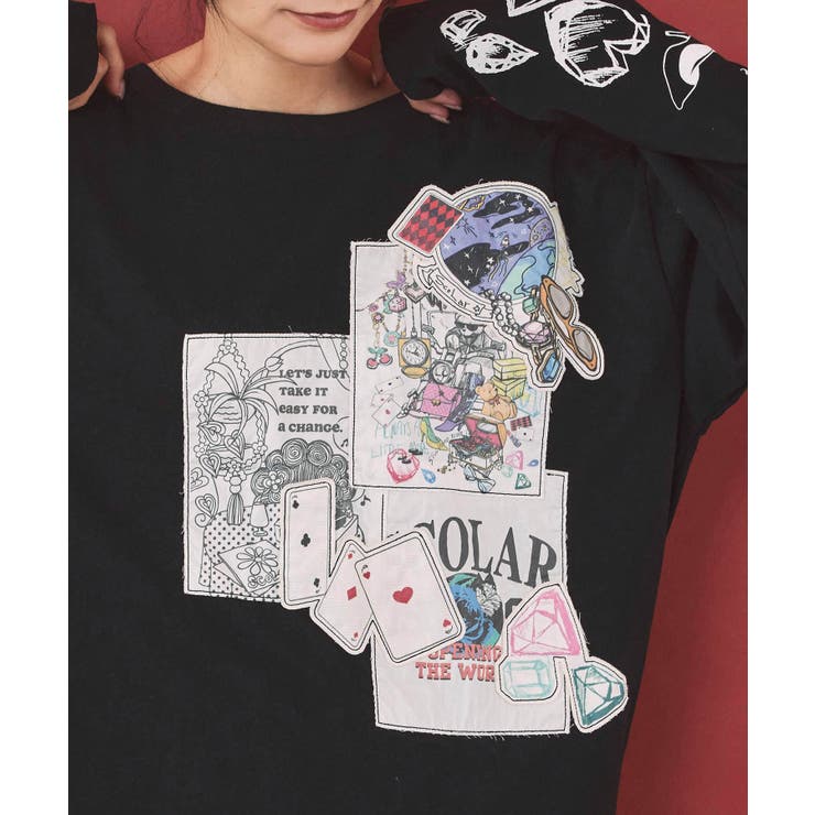 ワッペン風アップリケ刺繍Tシャツ | ScoLar | 詳細画像6 