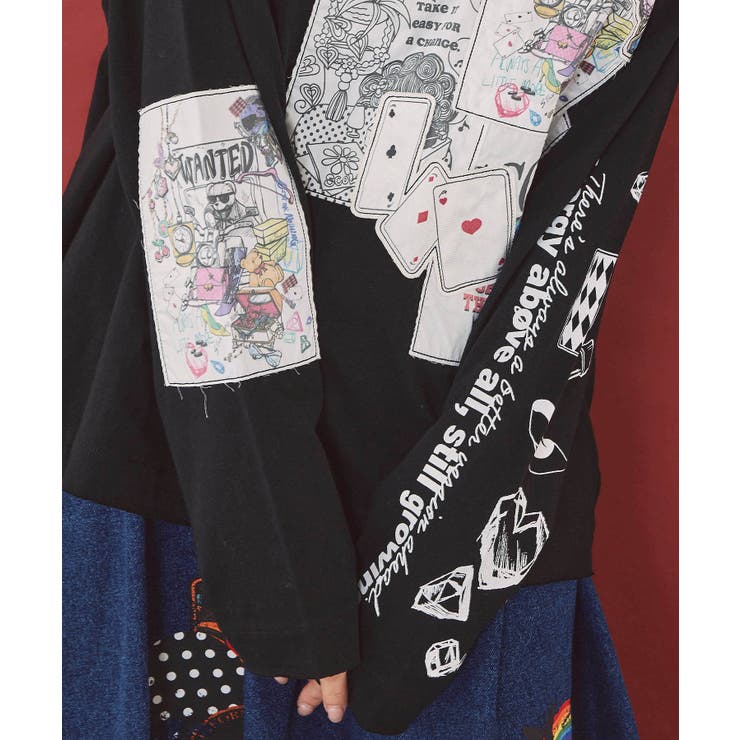 ワッペン風アップリケ刺繍Tシャツ | ScoLar | 詳細画像7 