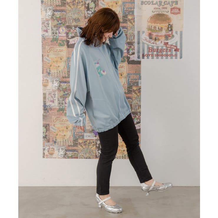 【新品】かなりお買い得⭐︎Elastic ブルゾン　これからのシーズン大活躍！ 桜咲千依さんコラボ第4弾 ちょこにゃんず刺繍ジャージ[品番