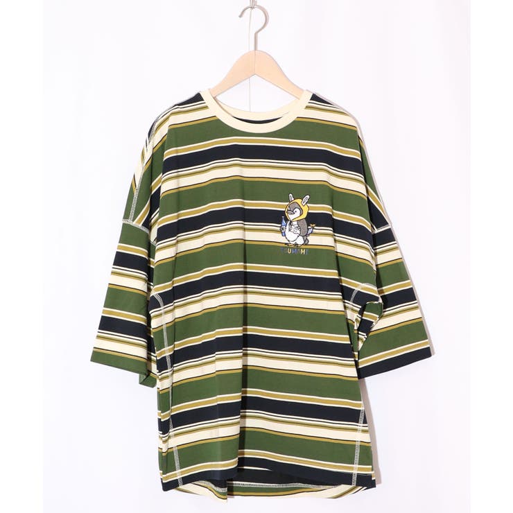 ダブスタ 25AW スキーベア 刺繍 Tシャツ ボーダー 長袖 F DOUBLE STANDARD CLOTHING - ダブスタ 25AW スキーベア 刺繍 Tシャツ