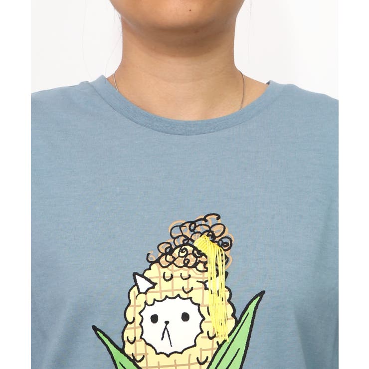 にゃんもろこしプリント 8分袖Tシャツ | ScoLar | 詳細画像17 