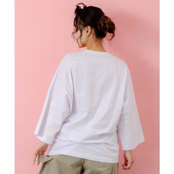 にゃんもろこしプリント 8分袖Tシャツ | ScoLar | 詳細画像4 