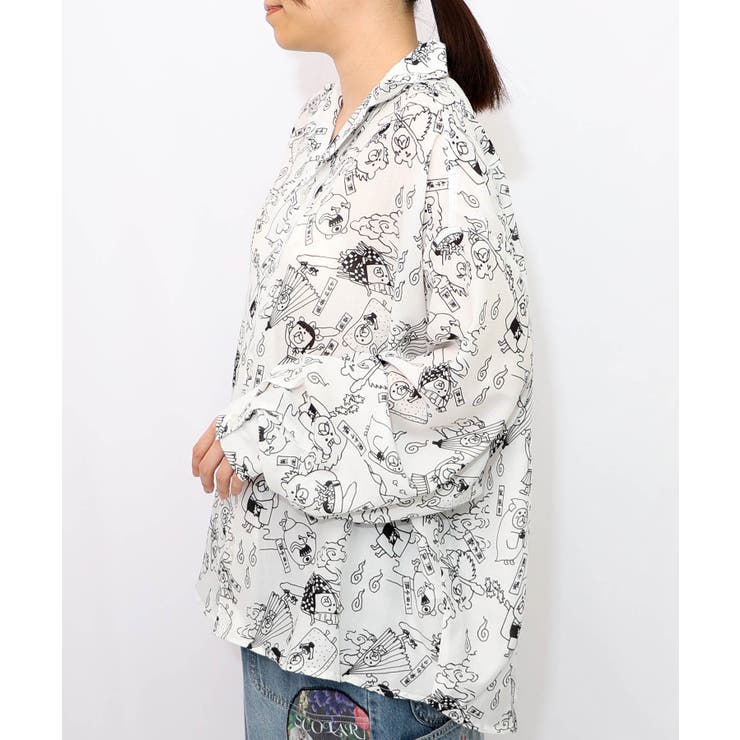 パリティー妖怪柄シャツ | ScoLar | 詳細画像6 