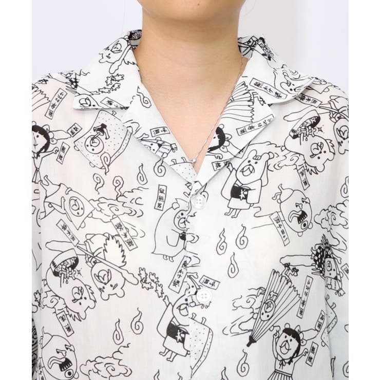 パリティー妖怪柄シャツ | ScoLar | 詳細画像9 
