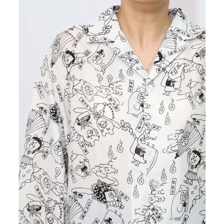 パリティー妖怪柄シャツ | ScoLar | 詳細画像10 