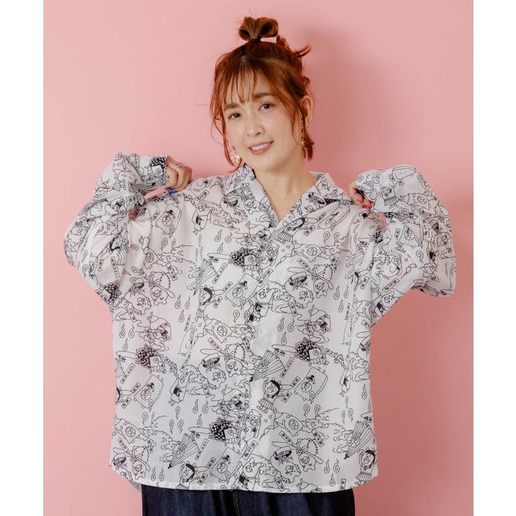 パリティー妖怪柄シャツ | ScoLar | 詳細画像3 