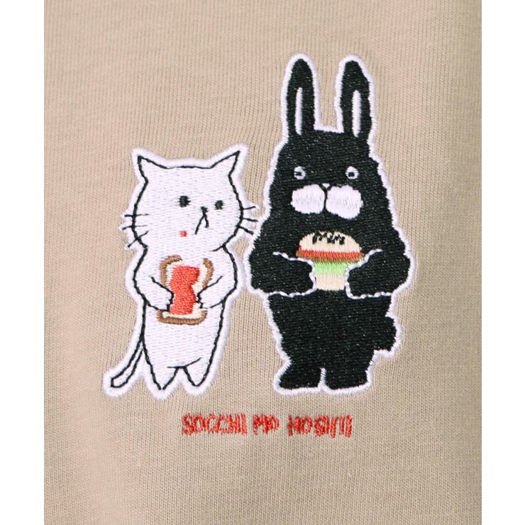 ネコとラビルのチェック柄切替フーデッドプルオーバー | ScoLar | 詳細画像16 