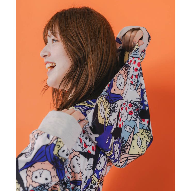 Man ソフビ服 たまゆきメンカラパーカー カラフルにゃんもろこし尽くしパーカー[品番：SRSW0000255]｜ScoLar