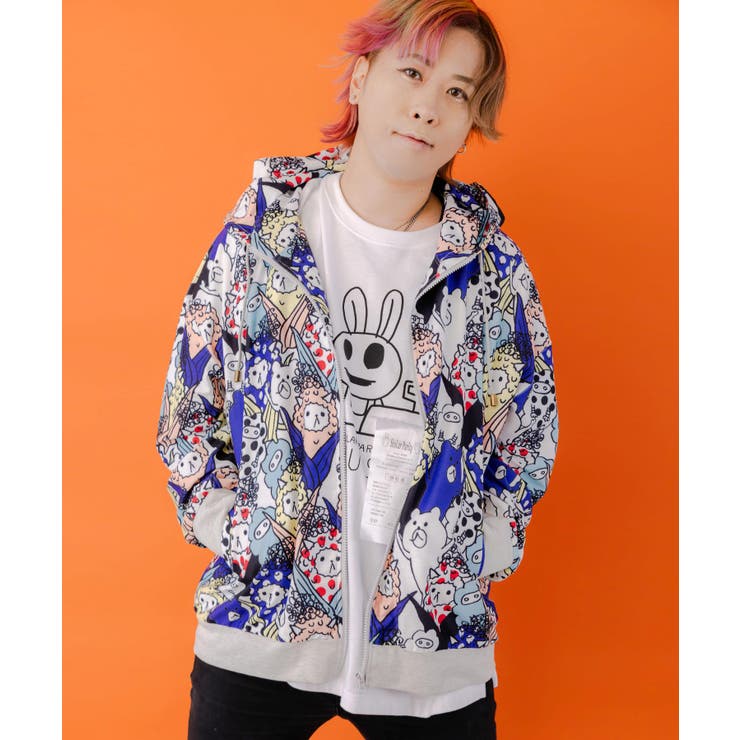 カラフルにゃんもろこし尽くしパーカー[品番：SRSW0000255]｜ScoLar