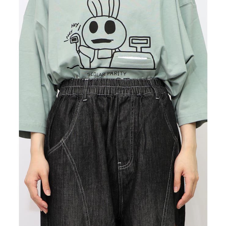 い*あ様 激レア　cvtvlistブリーチ　3D刺繍パンツ AMBIDEX Store △〇fleece needle punch ワイドパンツ(F