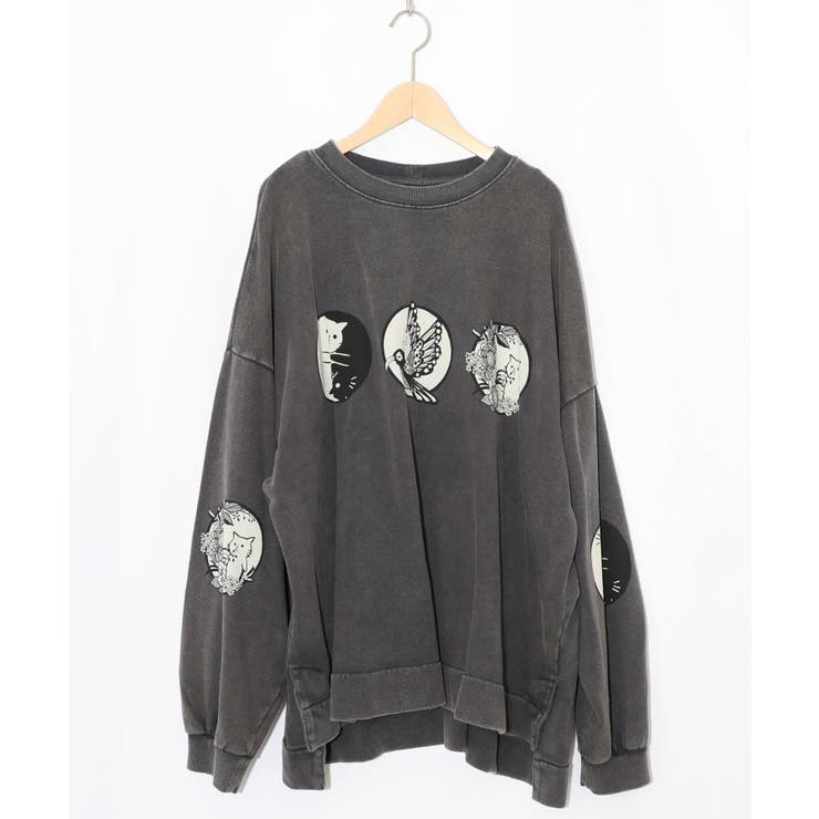 チャコールグレー | 抜染Parity和柄裏毛プルオーバー | ScoLar