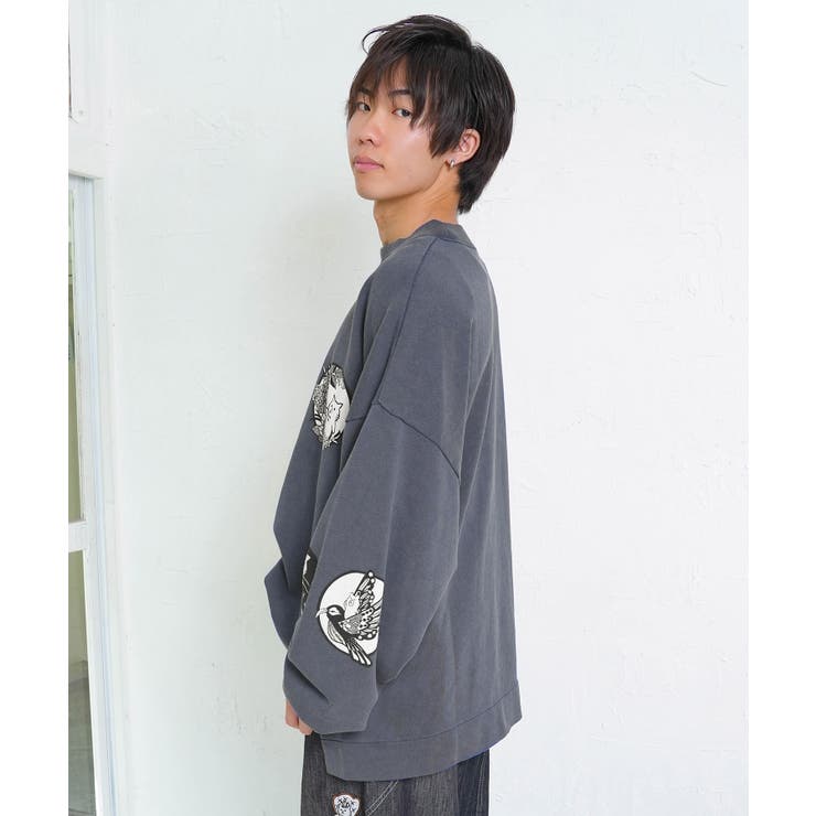 抜染Parity和柄裏毛プルオーバー | ScoLar | 詳細画像3 