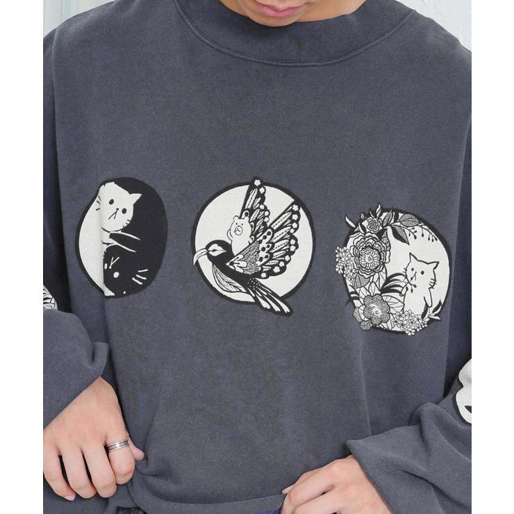 抜染Parity和柄裏毛プルオーバー | ScoLar | 詳細画像7 