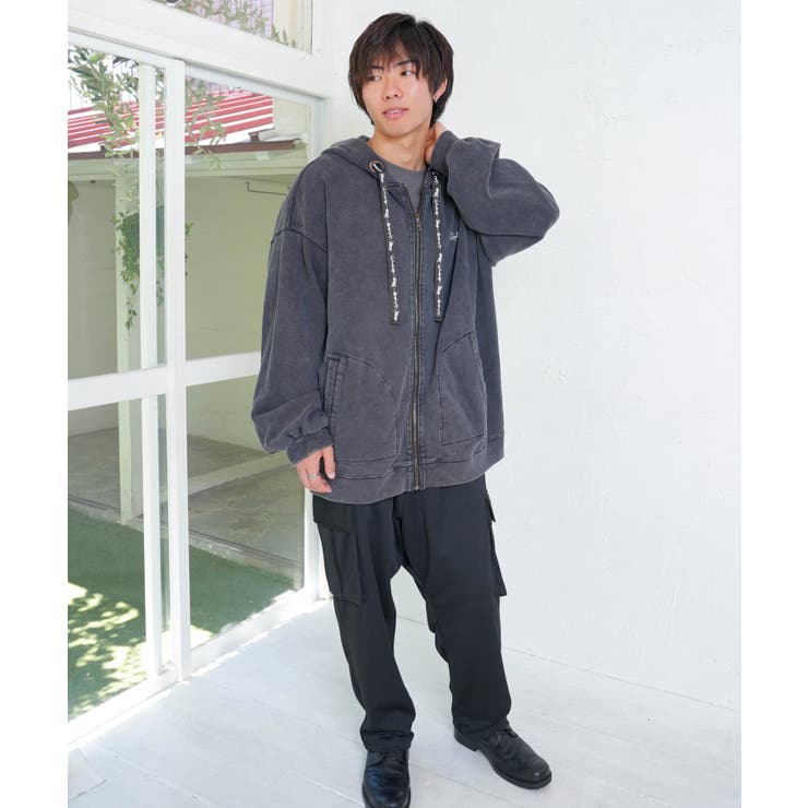 落書き風裏毛スノーウォッシュパーカー | ScoLar | 詳細画像11 