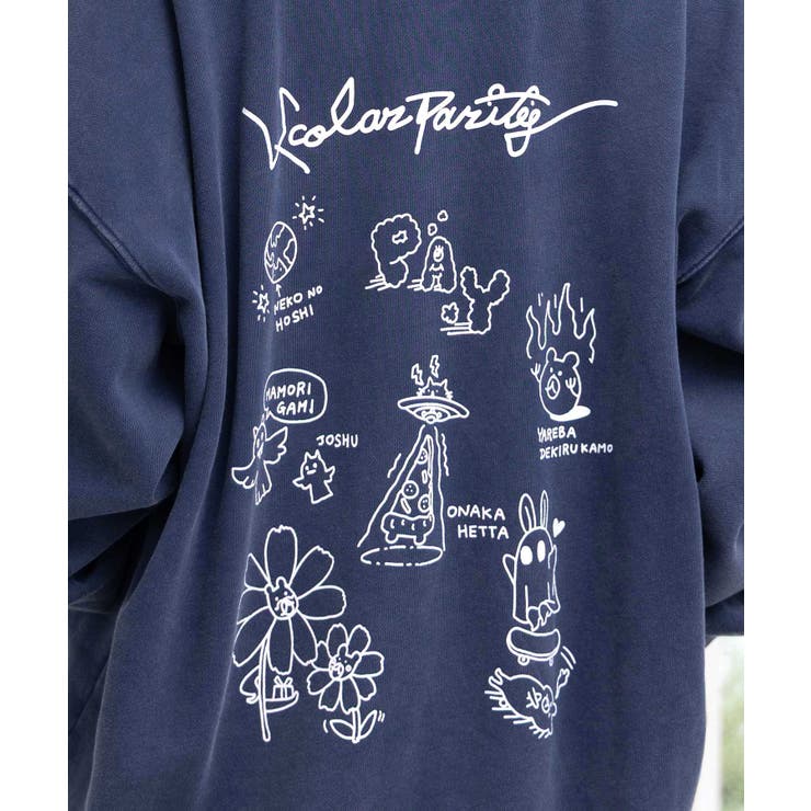 落書き風裏毛スノーウォッシュパーカー | ScoLar | 詳細画像7 