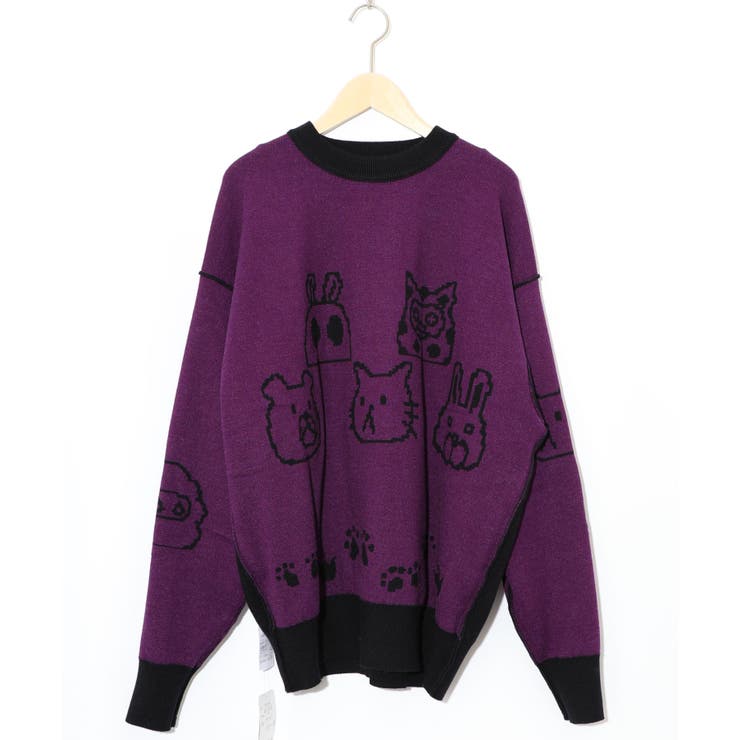 リバーシブルドット絵柄ニットプルオーバー | ScoLar | 詳細画像21 