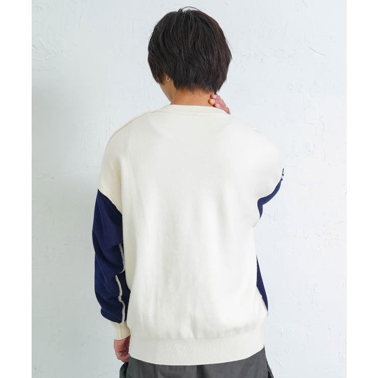 リバーシブルドット絵柄ニットプルオーバー | ScoLar | 詳細画像10 