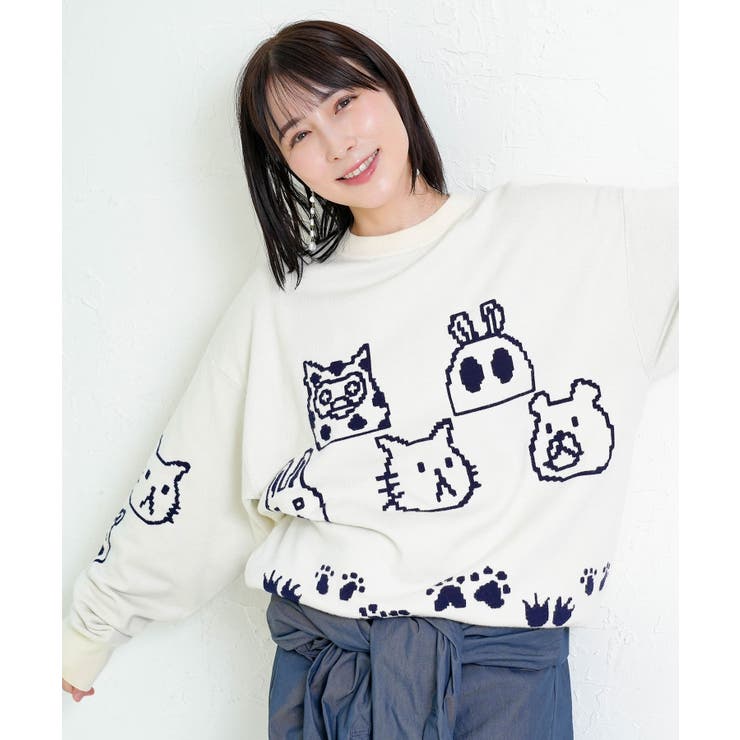 リバーシブルドット絵柄ニットプルオーバー | ScoLar | 詳細画像16 