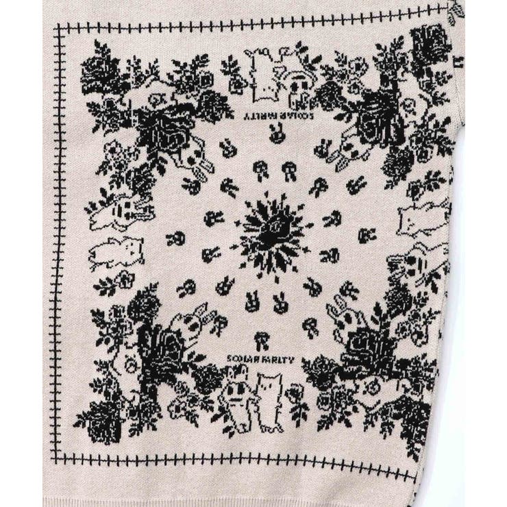 バンダナ柄ジャガードカーディガン | ScoLar | 詳細画像8 