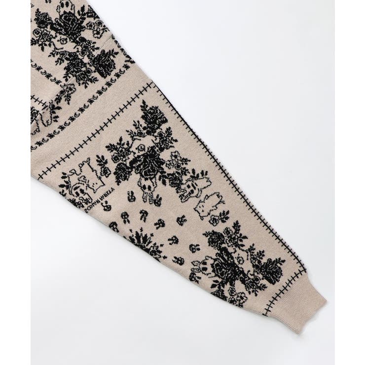 バンダナ柄ジャガードカーディガン | ScoLar | 詳細画像12 