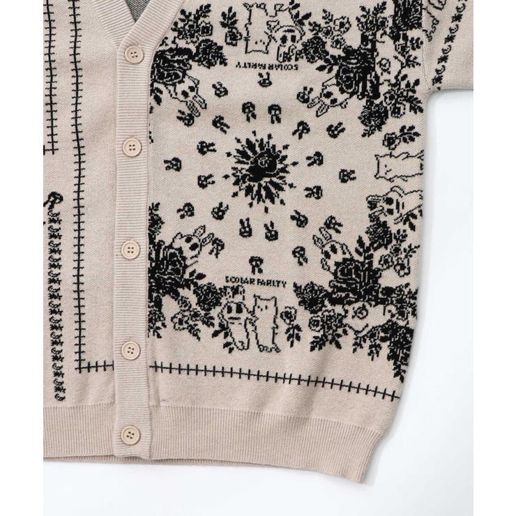 バンダナ柄ジャガードカーディガン | ScoLar | 詳細画像13 