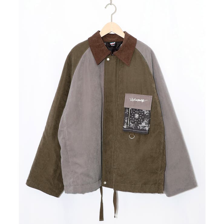 異素材使いの配色切替 中綿キルトジャケット | ScoLar | 詳細画像9 