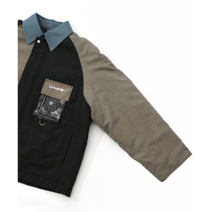 異素材使いの配色切替 中綿キルトジャケット | ScoLar | 詳細画像12 