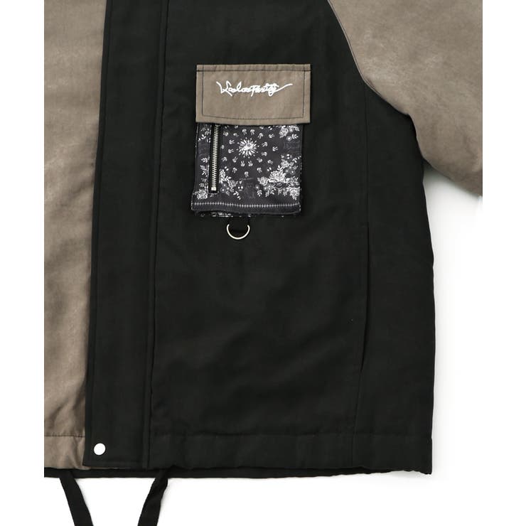 異素材使いの配色切替 中綿キルトジャケット | ScoLar | 詳細画像14 