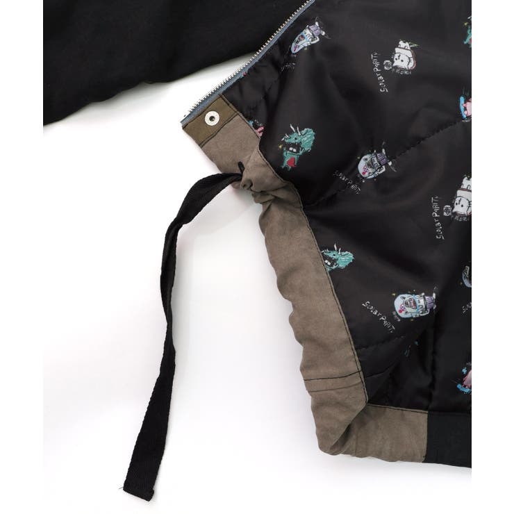 異素材使いの配色切替 中綿キルトジャケット | ScoLar | 詳細画像17 