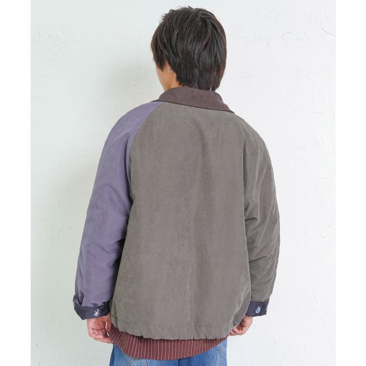 異素材使いの配色切替 中綿キルトジャケット | ScoLar | 詳細画像4 