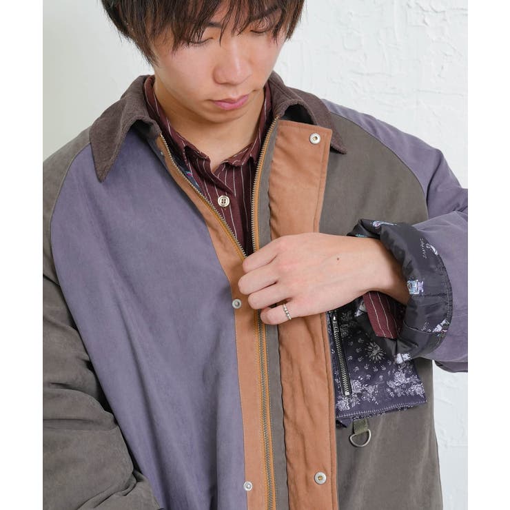 異素材使いの配色切替 中綿キルトジャケット | ScoLar | 詳細画像6 