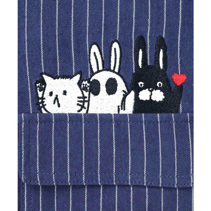 ひょっこりParity刺繍のストライプシャツ | ScoLar | 詳細画像15 