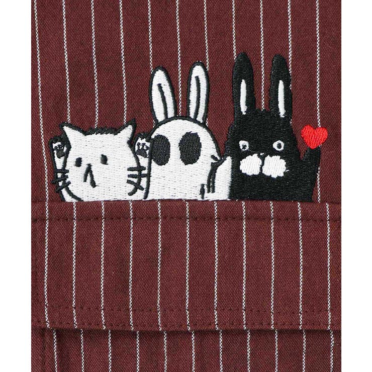 ひょっこりParity刺繍のストライプシャツ | ScoLar | 詳細画像18 