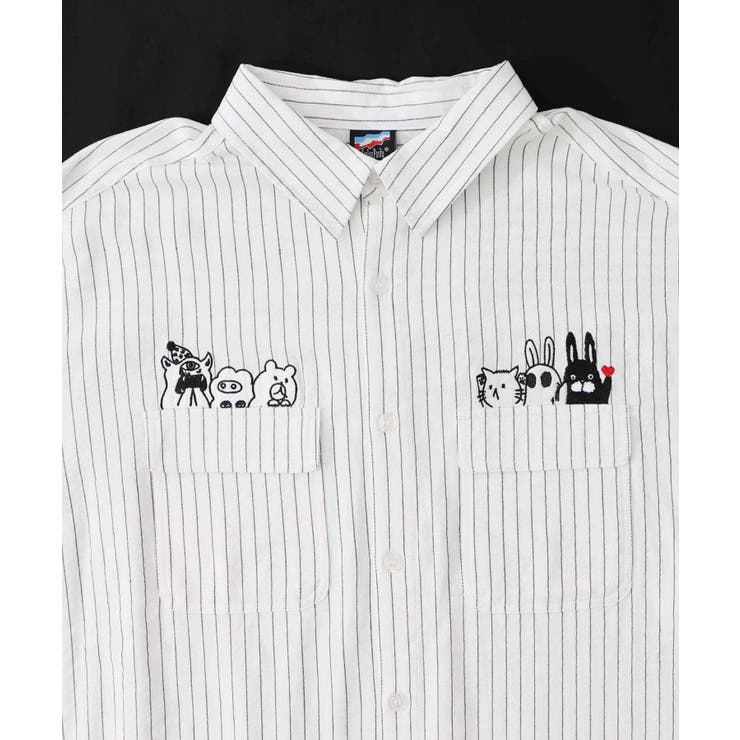 ひょっこりParity刺繍のストライプシャツ | ScoLar | 詳細画像19 