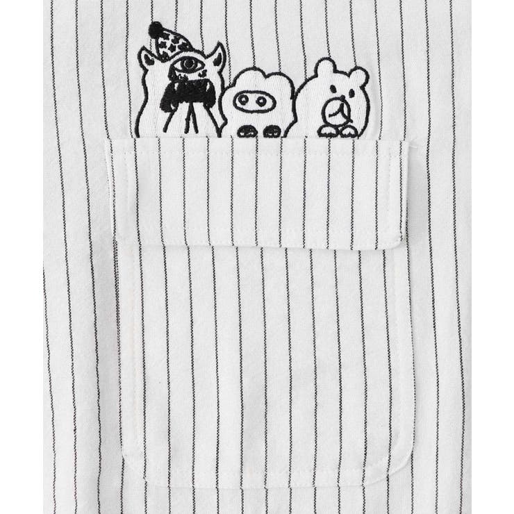 ひょっこりParity刺繍のストライプシャツ | ScoLar | 詳細画像20 