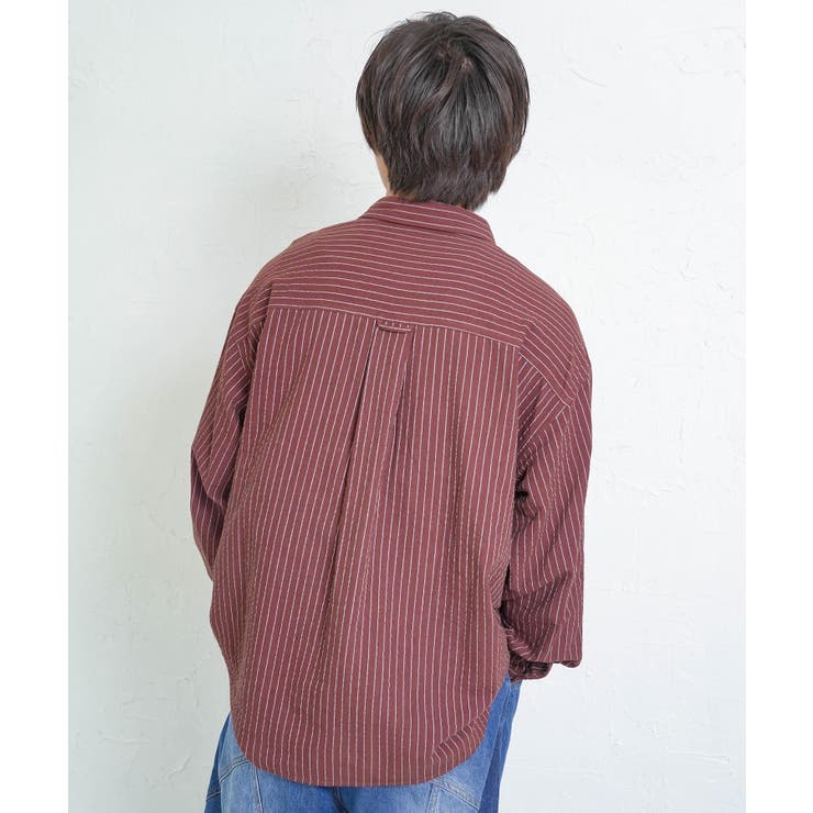 ひょっこりParity刺繍のストライプシャツ | ScoLar | 詳細画像9 