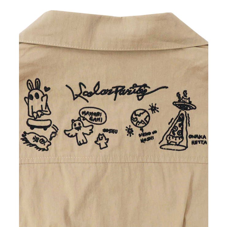 Parityキャラ宇宙刺繍 洗い加工ジャンプスーツ | ScoLar | 詳細画像31 