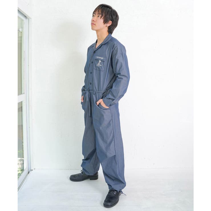 Parityキャラ宇宙刺繍 洗い加工ジャンプスーツ | ScoLar | 詳細画像13 