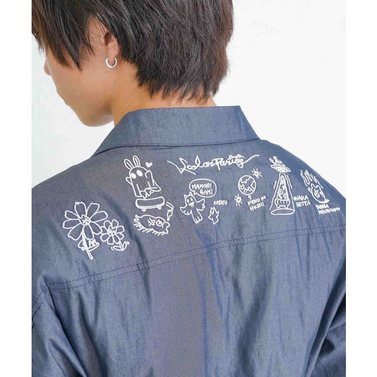 Parityキャラ宇宙刺繍 洗い加工ジャンプスーツ | ScoLar | 詳細画像17 