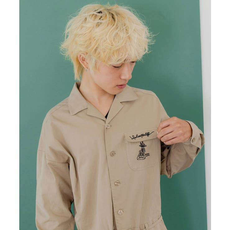 Parityキャラ宇宙刺繍 洗い加工ジャンプスーツ | ScoLar | 詳細画像18 