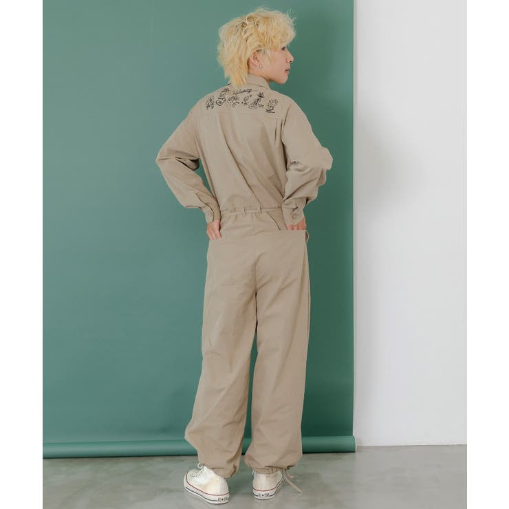 Parityキャラ宇宙刺繍 洗い加工ジャンプスーツ | ScoLar | 詳細画像20 