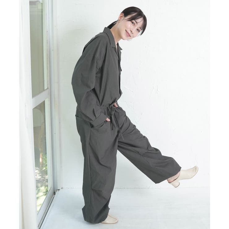 Parityキャラ宇宙刺繍 洗い加工ジャンプスーツ | ScoLar | 詳細画像3 