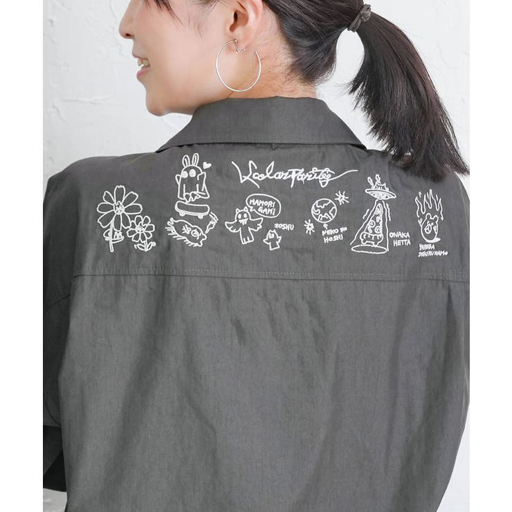 Parityキャラ宇宙刺繍 洗い加工ジャンプスーツ | ScoLar | 詳細画像7 