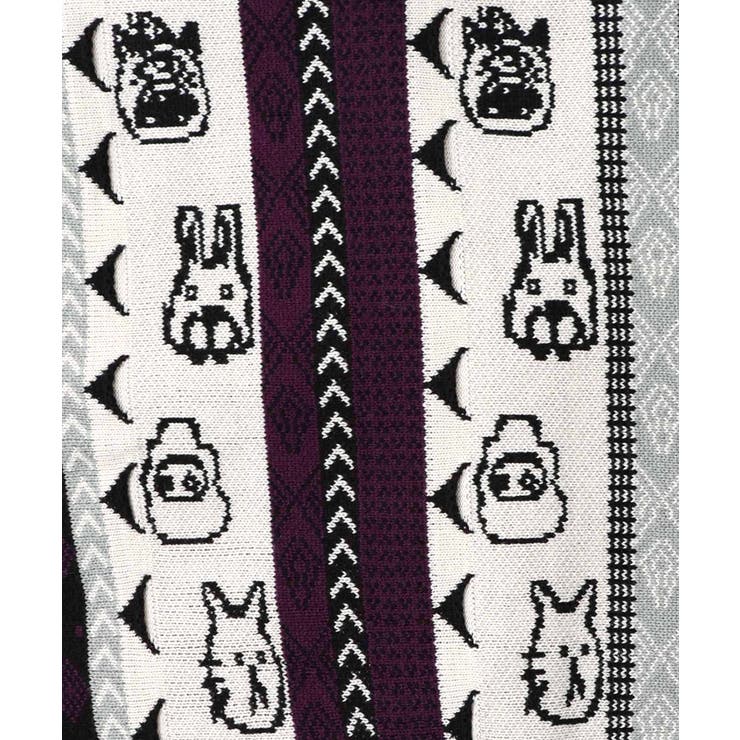 落書き調Parityキャラジャガード3Dニットカーディガン | ScoLar | 詳細画像13 