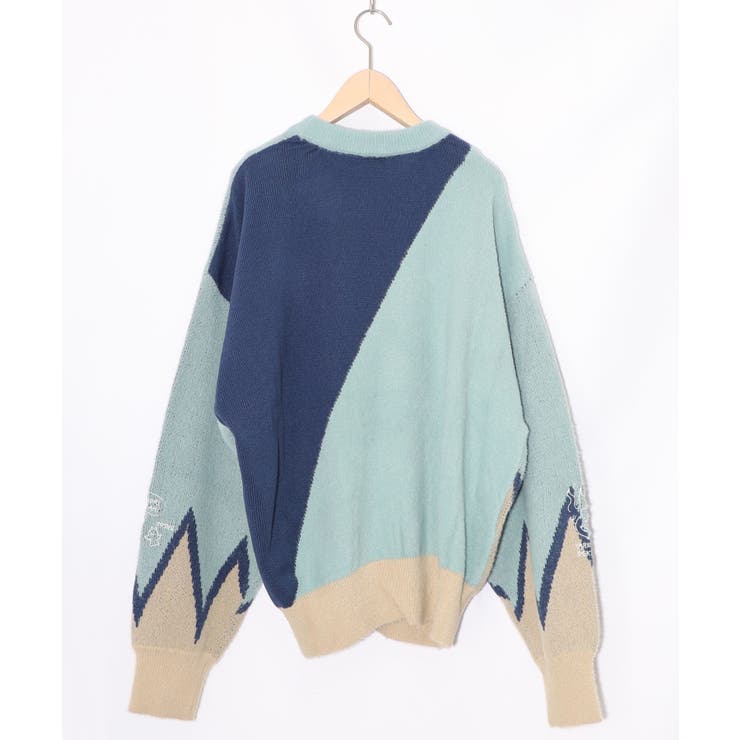 落書き調Parityキャラジャガードニットプルオーバー | ScoLar | 詳細画像11 