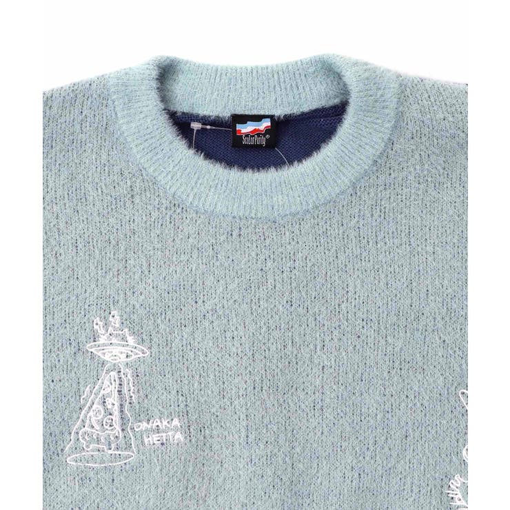 落書き調Parityキャラジャガードニットプルオーバー | ScoLar | 詳細画像13 