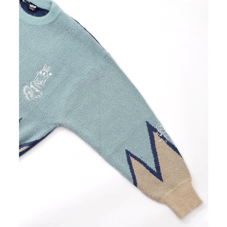 落書き調Parityキャラジャガードニットプルオーバー | ScoLar | 詳細画像14 